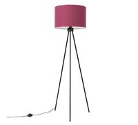 SOLLUX lighting Lampadaire sur Pied Salon - Lampe sur Pied - Tissu PVC Acier - 1 Abat-jour - Lampe LED Ampoule - Bordeaux Nevia