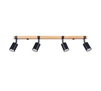 Sollux Lighting Fager plafonnier 4x10 W noir-bois SL.1346