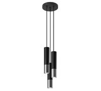 Sollux Lighting Loopez lampe suspendue 3x40 W noir-chrome SL.0943