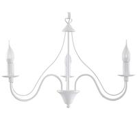 SOLLUX lighting Lustre suspension - plafonnier acier - 3 flammes - ampoule LED - blanc Minerwa