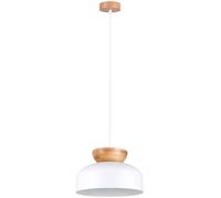 Suspension luminaire Marion SOLLUX LIGHTING, dimmable, blanc, Salon / Salle à manger, Bois, Suspension