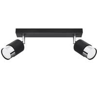Sollux Lighting Nero plafonnier 2x40 W noir-chrome SL.1065