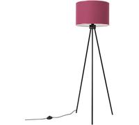 Lampadaire NEVIA abat-jour bordeaux trépied E27 Sollux
