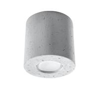 SOLLUX lighting Or ownlight Plafonnier | Design Moderne Style Industriel Cylindrique En Béton 1 x Ampoule GU10 remplaçable | Gris 10 x 10 x 10 cm