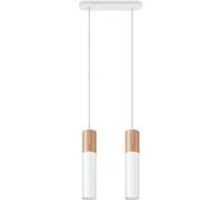 Sollux Lighting Pablo lampe suspendue 2x40 W blanc-bois SL.0629