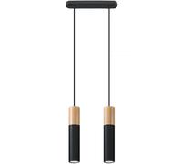 Sollux Lighting Pablo lampe suspendue 2x40 W noir-bois SL.0633