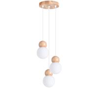 Sollux Lighting Pekka lampe suspendue 3x8 W blanc-bois SL.1391