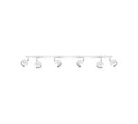 SOLLUX lighting Plafonnier spot de plafond en acier - 6 flammes - Ampoule LED - Blanc Oculare
