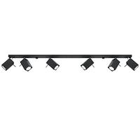 SOLLUX lighting Plafonnier spot de plafond en acier - 6 flammes - Ampoule LED - Noir Merida