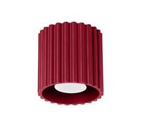 Sollux Lighting Plafonnier Aura Aluminium 1 flamme GU10 Ampoule LED Bourgogne