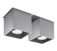 Sollux Lighting Quad 2 plafonnier 2x40 W gris SL.0064