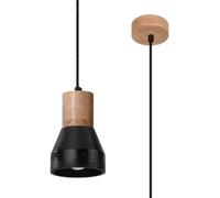 Sollux Lighting Qubic lampe suspendue 1x60 W noir-bois SL.0963