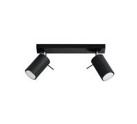 Sollux Lighting - Plafonnier Ring 2 SL.0092 - 2x40W, 2 ampoules GU10, noir, design moderne