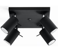 Sollux Lighting Ring plafonnier 4x40 W noir SL.0094