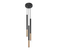 SOLLUX lighting Suspension lampe suspension lampe suspendue - plafonnier acier - 3 flammes - ampoule LED - cuivre noir Mozaica
