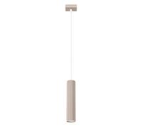 Sollux Lighting Suspension KARBON tube rainuré aluminium taupe 1x GU10