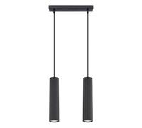 Suspension moderne noire KARBON barre 2xGU10 Sollux