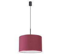 SOLLUX lighting Suspension Luminaire - Lustre Plafonnier - Lampe de Plafond - Tissu PVC - 1 Abat-jour - Lampe LED Ampoule - Bordeaux Nevia