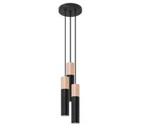 Sollux lighting Suspension Pablo 3 lumières - Noir