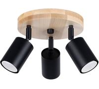 Sollux Lighting Verdo plafonnier 3x10 W noir-bois SL.1292