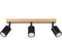 Sollux Lighting Verdo plafonnier 3x10 W noir-bois SL.1293