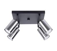 Sollux Lighting Winx plafonnier 4x10 W noir-chrome SL.1370