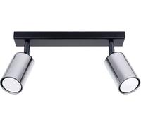 Sollux Lighting Winx plafonnier 2x10 W noir-chrome SL.1367