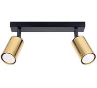 Sollux Lighting Winx plafonnier 2x10 W noir-doré SL.1383