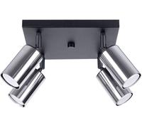 Sollux Lighting Winx plafonnier 4x10 W noir-chrome SL.1370