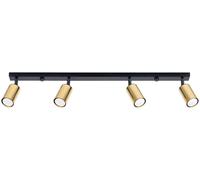 Sollux Lighting Winx plafonnier 4x10 W noir-doré SL.1387