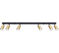 Sollux Lighting Winx plafonnier 6x10 W noir-doré SL.1388