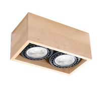 Sollux Lighting Quatro plafonnier 2x40 W bois SL.0916