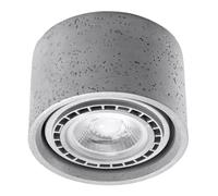 SOLLUX Plafonnier Géométrique Minimaliste Ampoule LED Abat-jour Design Installation Facile Plafond Basic 1 Béton