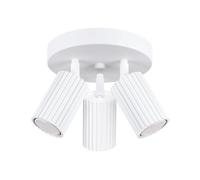 SOLLUX lighting Plafonnier LED - Spot de Plafond - en Aluminium - 3 Abat-jours - 19,5 x 19,5 x 18 cm - Karbon Blanc