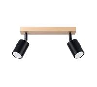 Sollux Lighting Verdo plafonnier 2x10 W noir-bois SL.1291