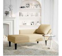 SOLO - TOP Méridienne/Chaise longue - 1 PLACE - Pour salon - avec coussin tissu en velours côtelé gris-vert LV2098