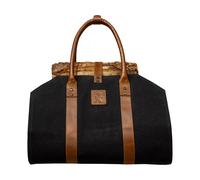 Solstickan Design Solstickan panier à bûches en toile canvas Noir