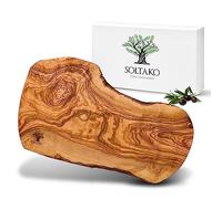 SOLTAKO Planche à Découper en Bois d’Olivier Brut, Planche Rustique, Planche Fromage, Plateau Apéritif Bois Olivier Tunisien, Planche Apéro artisanale