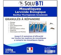 SOLU'BTI - Moustiques - 100 gr de Larvicide Biologique - BTI - Bacillus Thuringiensis