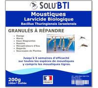 SOLU'BTI - Moustiques - 200 gr de Larvicide Biologique - BTI - Bacillus Thuringiensis