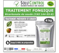 SOLU'CONTROL Bicarbonate de Soude Jardin 4 kg - Traitement Fongique Naturel Oïdium & Tavelure - Substance de Base Utilisable en Agriculture Biologique - Sans Cuivre