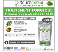 SOLU'CONTROL Bicarbonate de Soude Jardin 500 g - Traitement Fongique Naturel Oïdium & Tavelure - Substance de Base Utilisable en Agriculture Biologique - Sans Cuivre