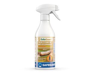 SoluGuard Traitement Larves, Vers à Bois et Termites - 500 ml - Spray contre les Insectes Xylophages détruisant le Bois - Prêt à l'Emploi et très Puissant