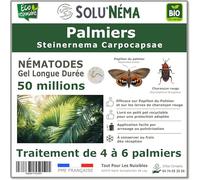 SOLUNEMA - Nématodes Contre le Papillon du Palmier et le Charançon Rouge - 50 millions - Pour 4 à 6 Palmiers