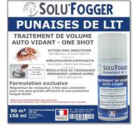 Solu'Punaises Fogger 150 ml - Fumigène Anti Punaises de Lit - Aérosol Auto-Vidant One Shot - Insecticide Action Choc Immédiate - Régulateur de Croissance IGR - Traitement Maison et Appartement