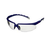 3M Lunettes de protection Solus 2000 – monture bleu/gris, anti-buée, anti-rayure, bifocales +2,5