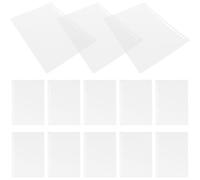 SOLUSTRE 10 Ensembles Couvre-cahier Rigide en Pp Blanc Réutilisable pour Classeur à Feuilles Mobiles A5, Organisé pour Bureau et École, Protège Efficacement Vos Documents