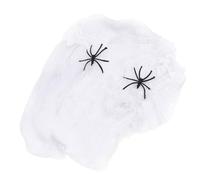 SOLUSTRE 10 Ensembles Toile D'araignée Blanche en Polyester Extensible pour Décoration Halloween, Accessoire Araignée Effrayante pour Fête et Ambiance Terrifiante