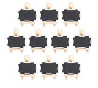 SOLUSTRE 10 Pièces Petit Tableau Noir en Bois Rectangulaire avec Chevalet Portable, Décoration de Bureau et Maison, Utilisable avec Marqueurs pour Ardoise