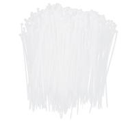 SOLUSTRE 1000 Pièces Lot de Colliers de Serrage en Nylon Blanc, Robustes et Légers, Taille Petite, pour Usage Intérieur et Jardinage, Attache Câbles Facile à Ranger